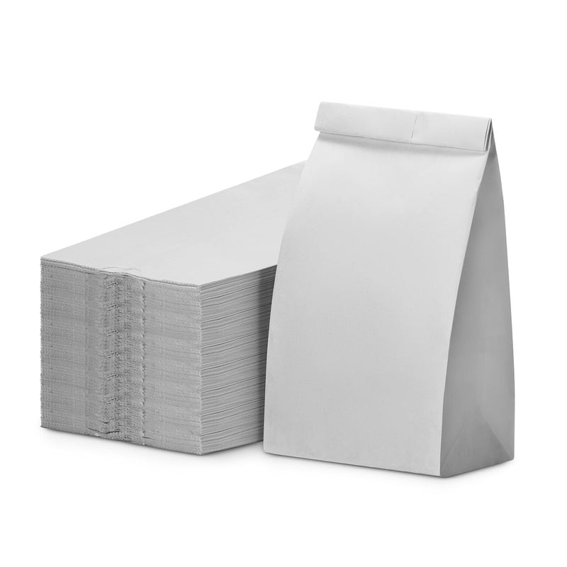 CulinWare Paper Snack Bags, Durable Kraft Paper Bags, 2 Pound Capacity, White, Pack Of 500 Bags - Image 1